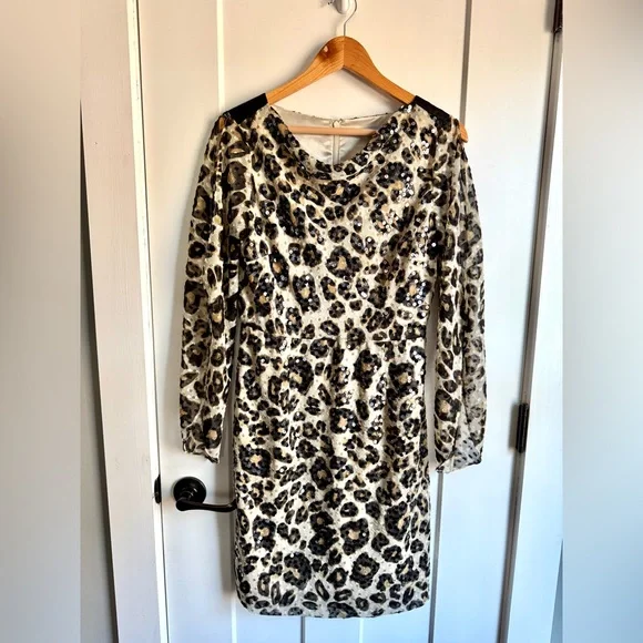 Antonio Melani Leopard Print Mini Dress - Picture 3 of 9